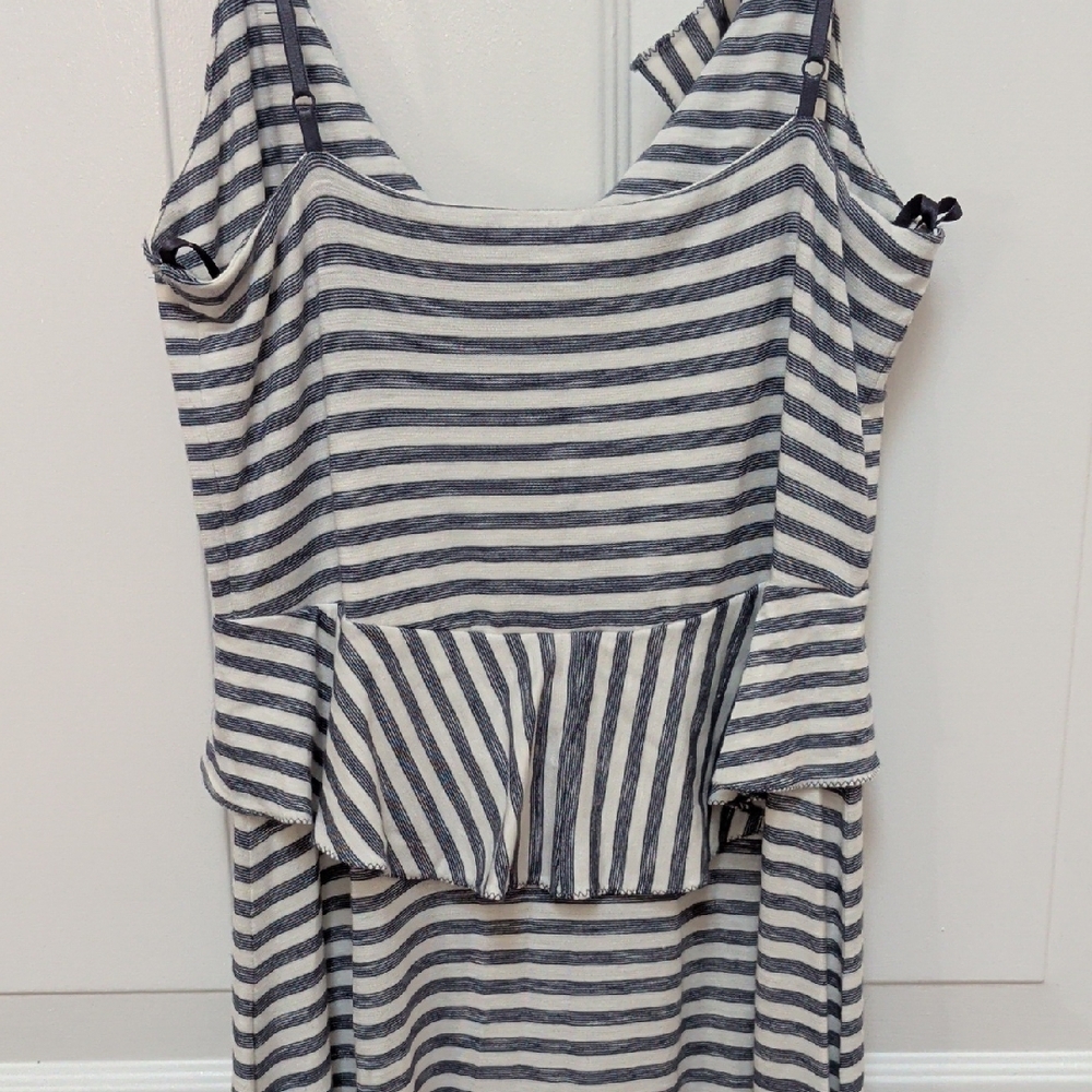 Max Studio Striped Ruffle Maxi Dress - Black & White - Picture 5 of 8